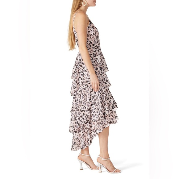 Hutch Women’s Elsa Hi-Low Leopard Print Ruffle Dress,‎ size Medium, EGUC - Picture 7 of 10